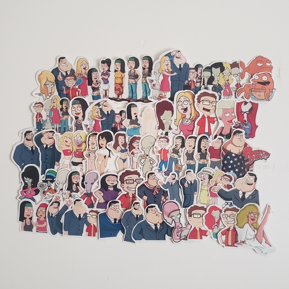 🔮3/$15 54pcs American Dad Stickers - Picture 1 of 7